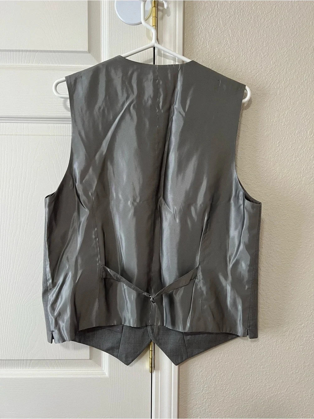 Perry Ellis Gray Dress Vest Men’s Large Formal Suit Waistcoat